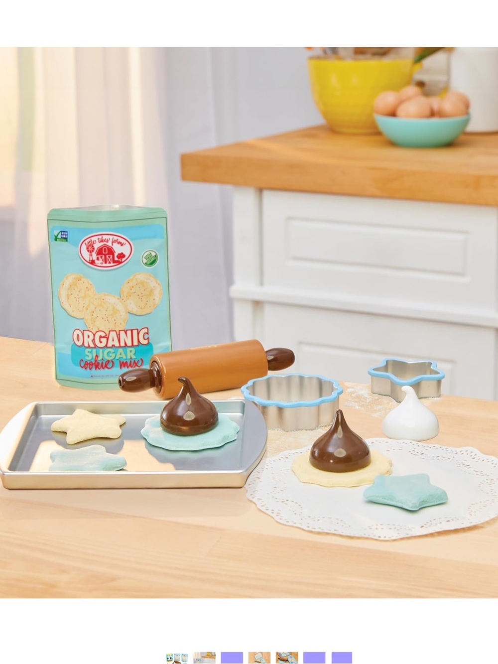 Little tikes Toy Baking Set with Turquoise Cookie Mix Can